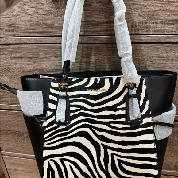 Michael Kors Handbags - Michael Kors Zebra Print Black and White Tote
